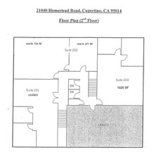 21040 Homestead Rd, Cupertino, CA à louer Plan d’étage– Image 1 sur 1