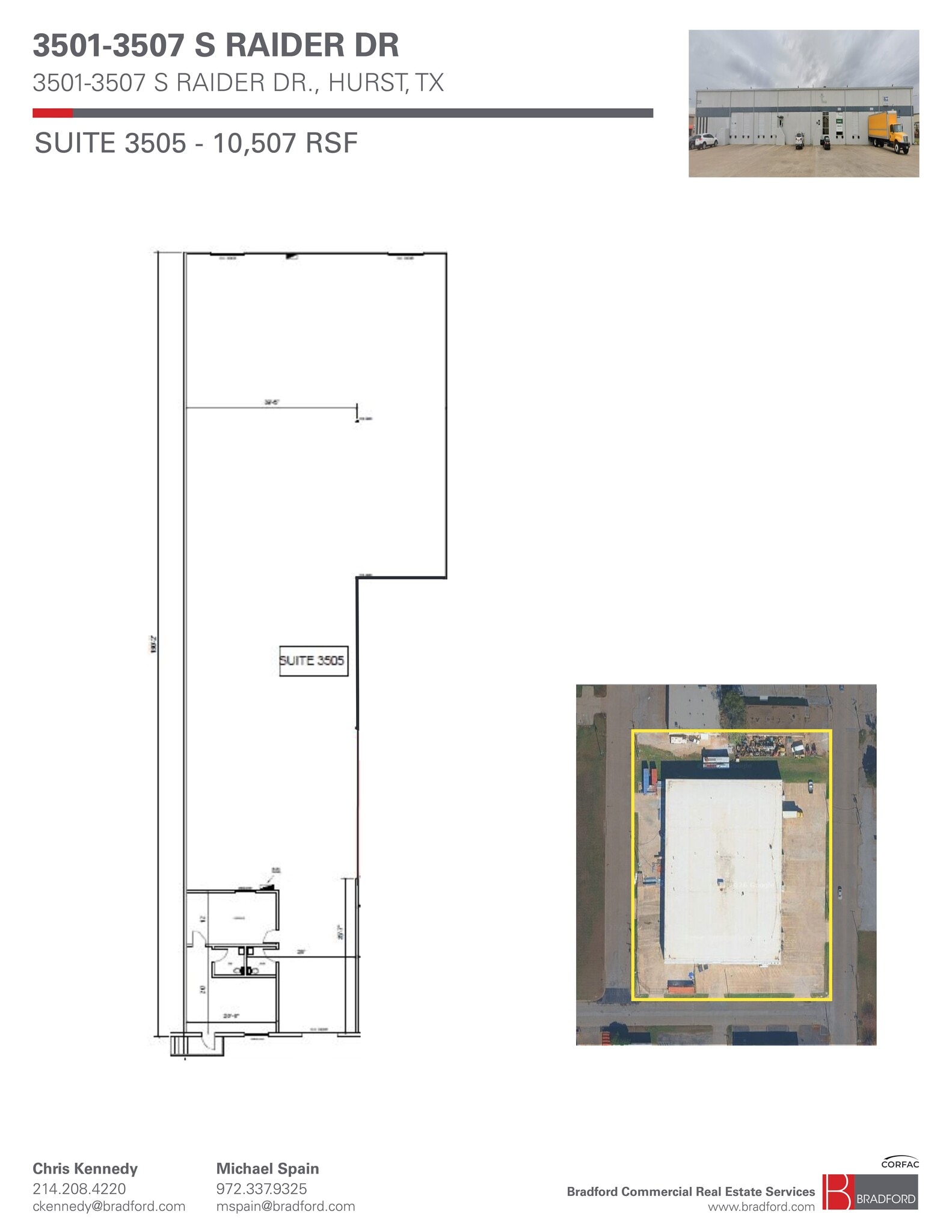 3501-3507 S Raider Dr, Hurst, TX à louer Plan de site– Image 1 sur 1