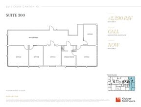 2610 Crow Canyon Rd, San Ramon, CA à louer Plan d’étage– Image 1 sur 2