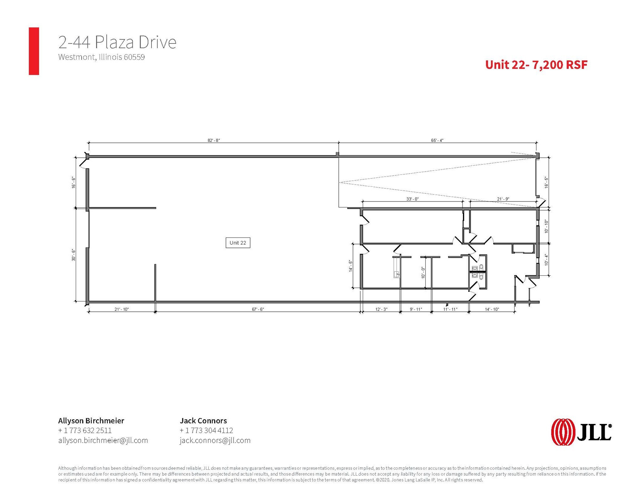 2-44 Plaza Dr, Westmont, IL à louer Plan d’étage– Image 1 sur 1
