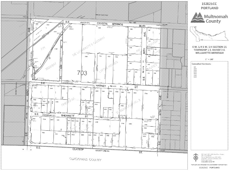 8205 SE Harney St, Portland, OR à vendre - Plan cadastral – Image 2 sur 2