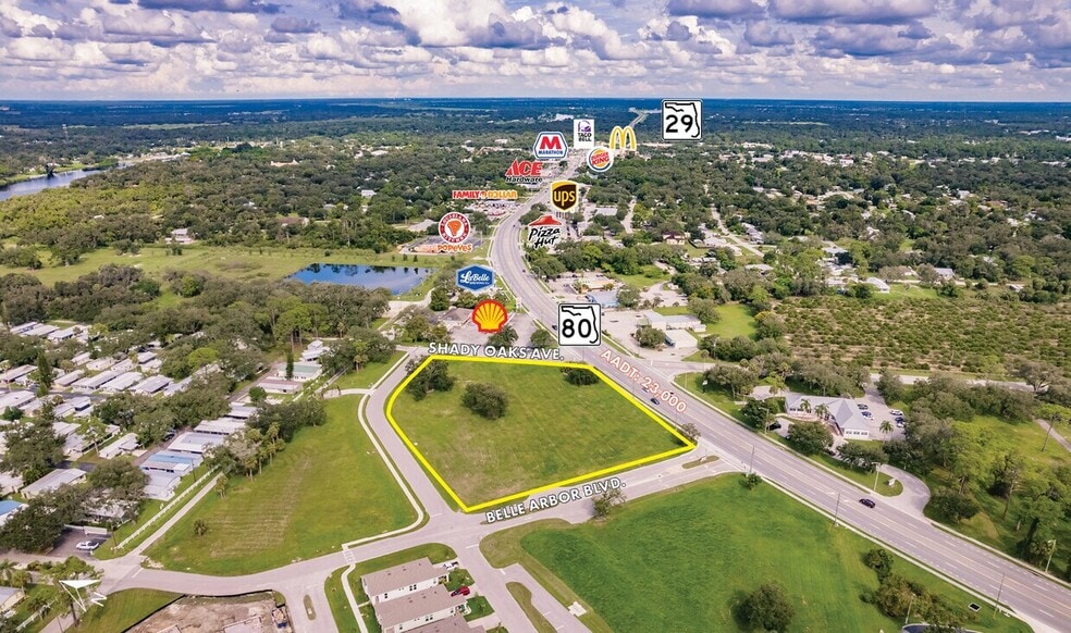 W. Hickpochee Ave. and Shady Oaks Ave.,, LaBelle, FL à louer - Aérien – Image 3 sur 7
