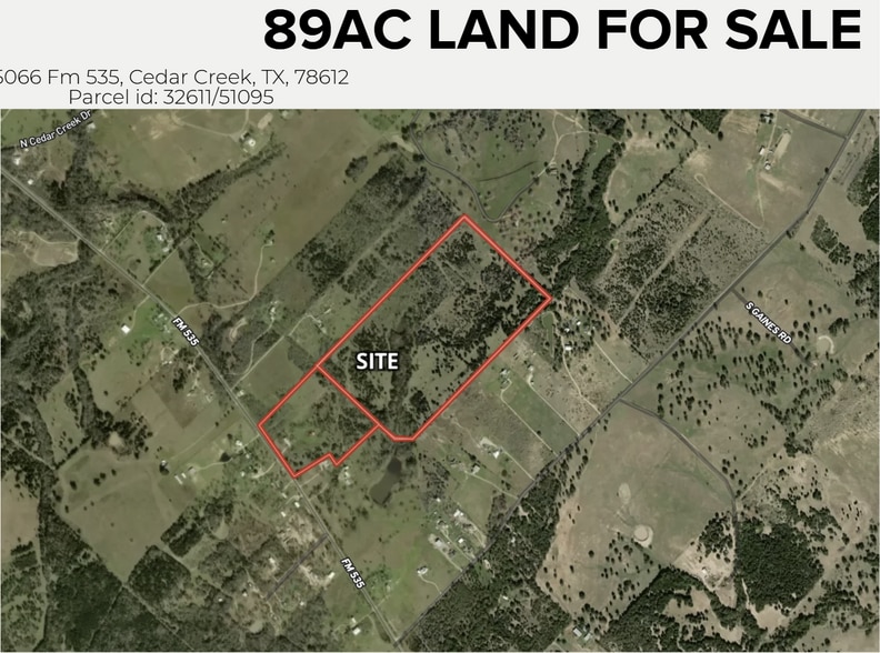 5066 FM 535, Cedar Creek, TX à vendre - Photo principale – Image 1 sur 6