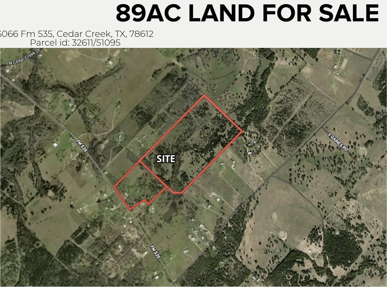 5066 FM 535, Cedar Creek, TX à vendre Photo principale– Image 1 sur 7