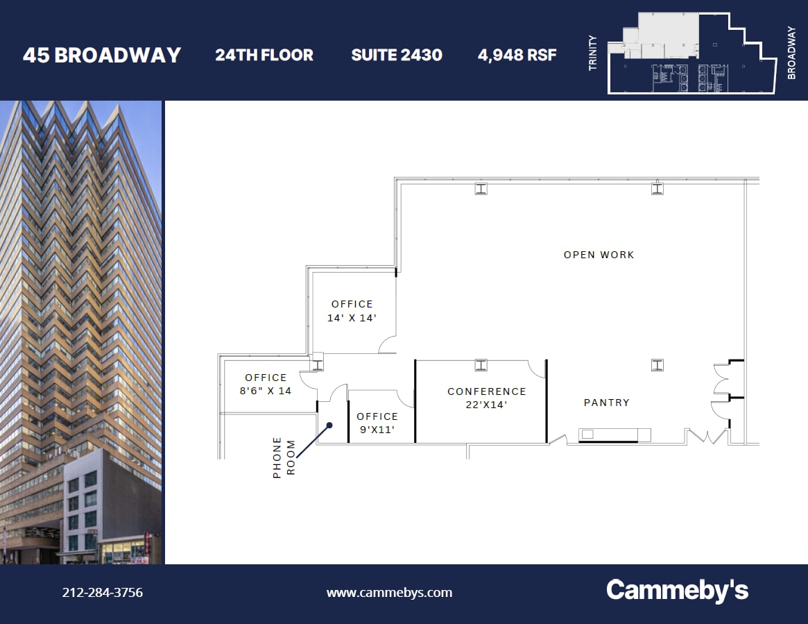 45 Broadway, New York, NY à louer Plan d’étage– Image 1 sur 7
