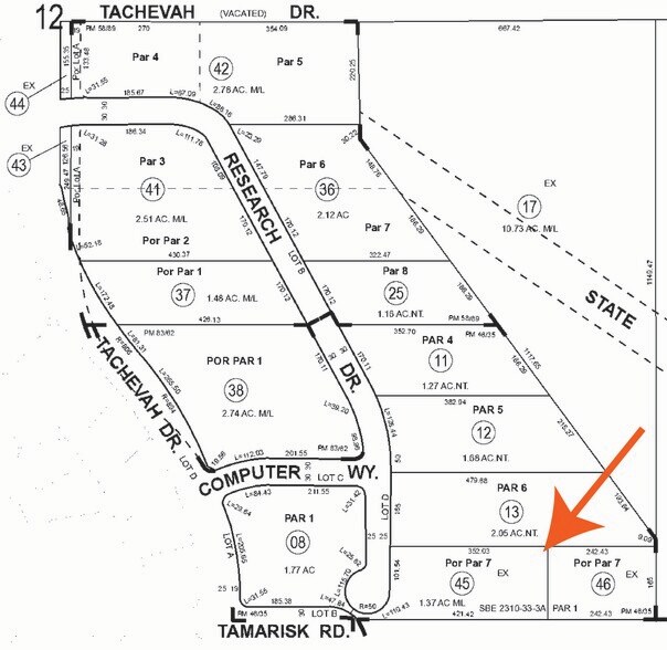 710 Research Dr, Palm Springs, CA à vendre - Plan cadastral – Image 2 sur 3
