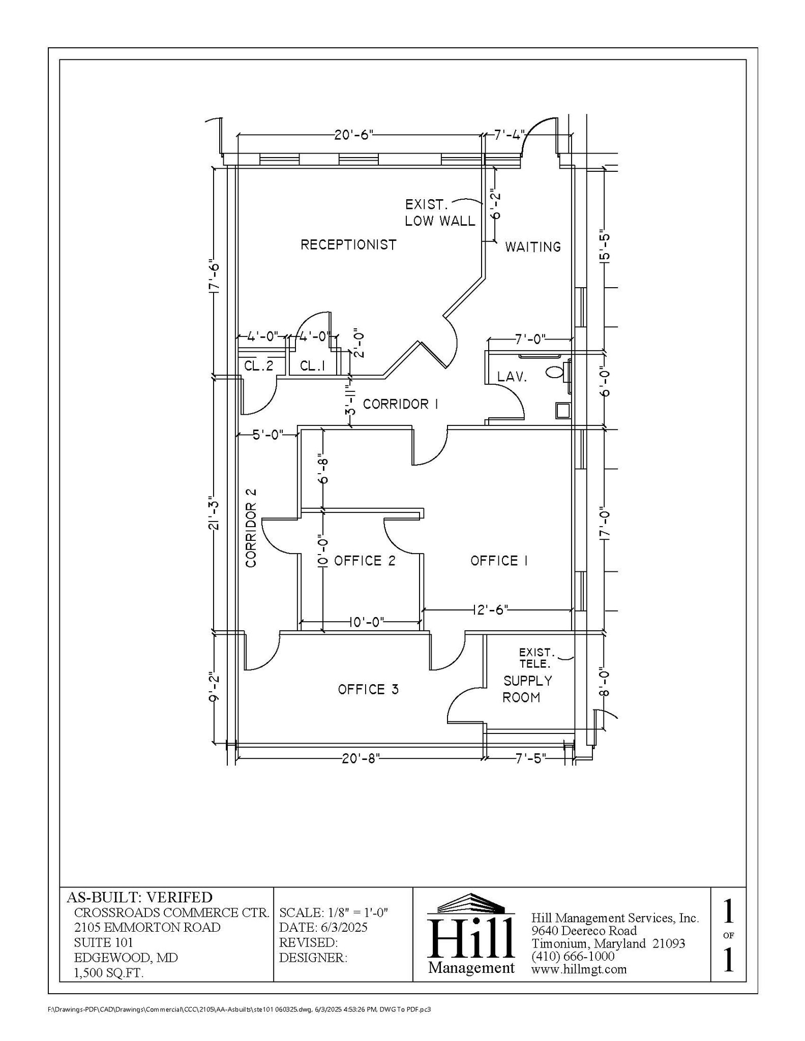 2105 Emmorton Park Rd, Edgewood, MD à louer Plan d’étage– Image 1 sur 1