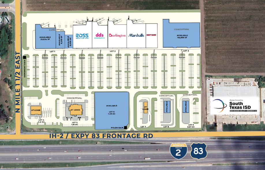 Expy 83 & Mile 1 1/2 East, Mercedes, TX à louer - Plan de site – Image 2 sur 5
