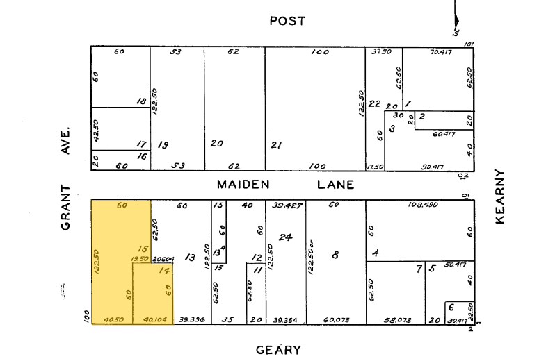 77 Maiden Ln, San Francisco, CA à louer - Plan cadastral – Image 2 sur 2