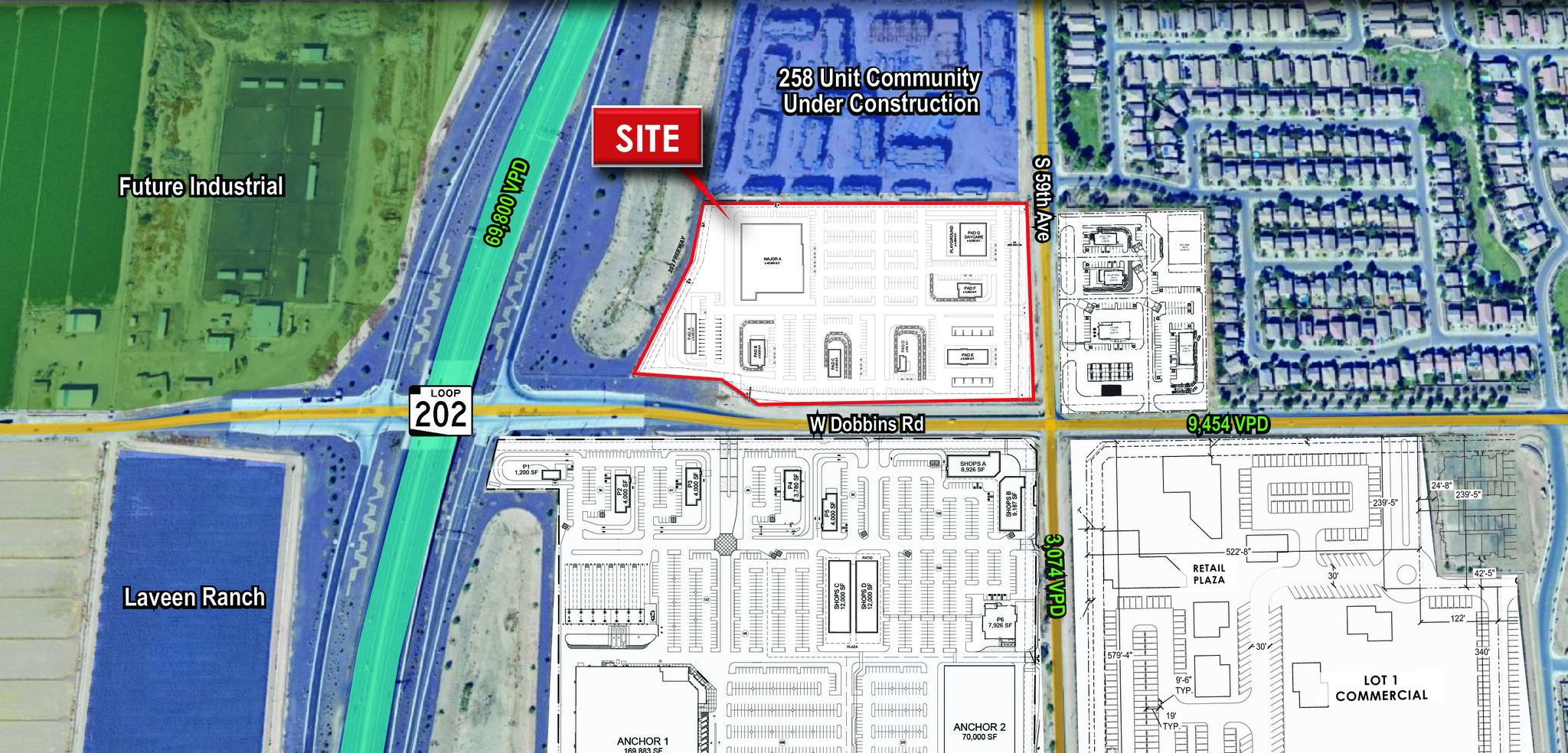 NEC Loop 202 & Dobbins Rd, Laveen, AZ à louer Plan de site– Image 1 sur 1