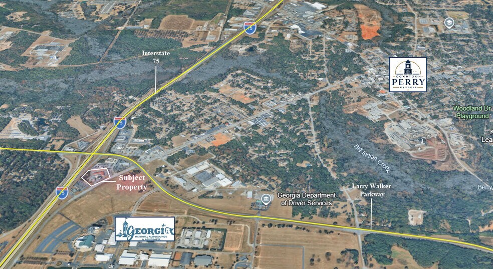 105 General Courtney Hodges Blvd, Perry, GA à vendre - Aérien – Image 2 sur 3