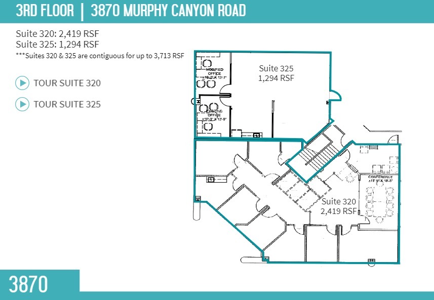 3870 Murphy Canyon Rd, San Diego, CA à louer Plan d’étage– Image 1 sur 1