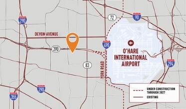 888 N Central Ave, Wood Dale, IL - VUE AÉRIENNE  vue de carte