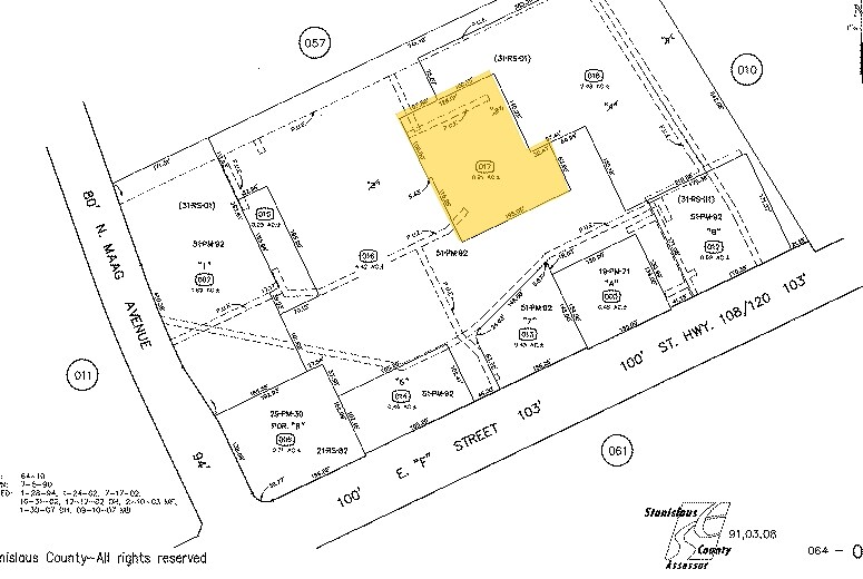 1570 E F St, Oakdale, CA à louer - Plan cadastral – Image 2 sur 2