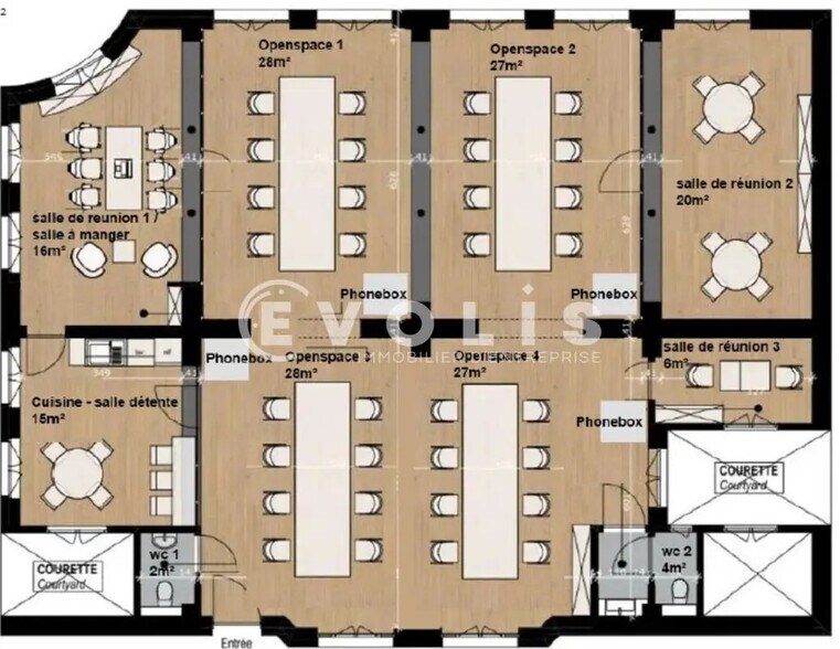 Bureau dans Paris à louer - Plan d’étage – Image 3 sur 3