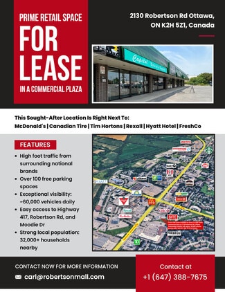 Plus de détails pour 2130 Robertson Rd, Ottawa, ON - Local commercial à louer