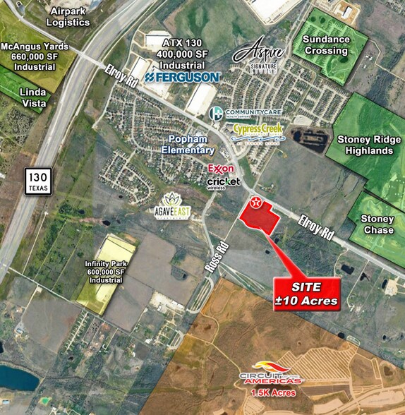 Elroy Road, Del Valle, TX à vendre - Aérien – Image 2 sur 4