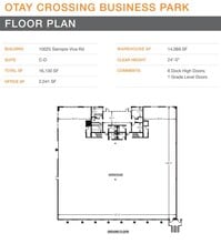 2340 Enrico Fermi Dr, San Diego, CA à louer Plan d’étage– Image 1 sur 2