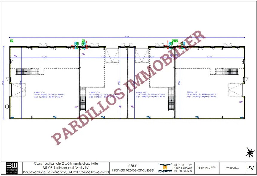 Local d'activités dans Cormelles-le-Royal à vendre - Plan d’étage – Image 2 sur 4
