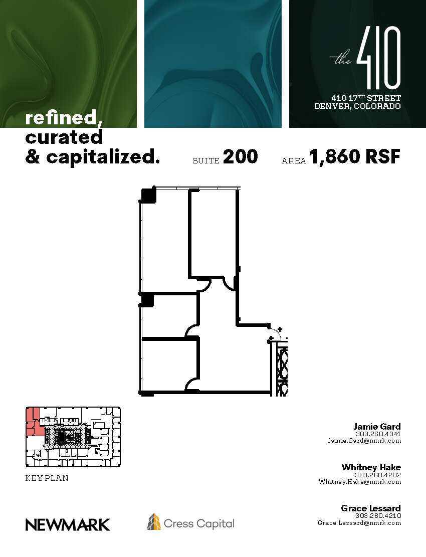 410 17th St, Denver, CO à louer Plan d’étage– Image 1 sur 1