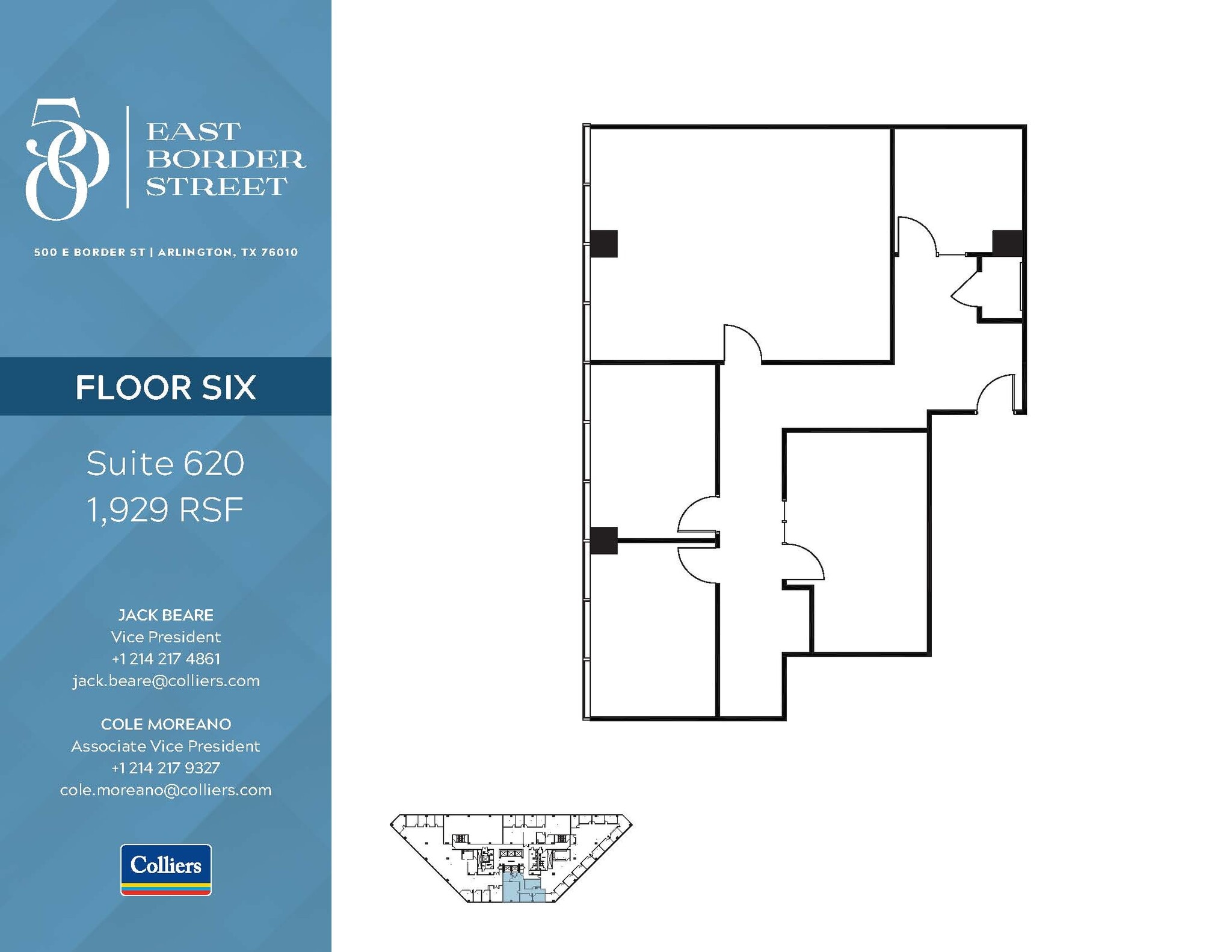 500 E Border St, Arlington, TX à louer Plan d’étage– Image 1 sur 1