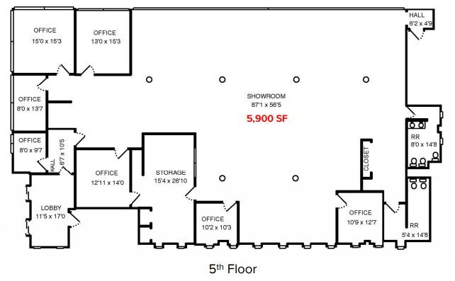 626 Madison Ave, Toledo, OH à louer Plan d’étage– Image 1 sur 1