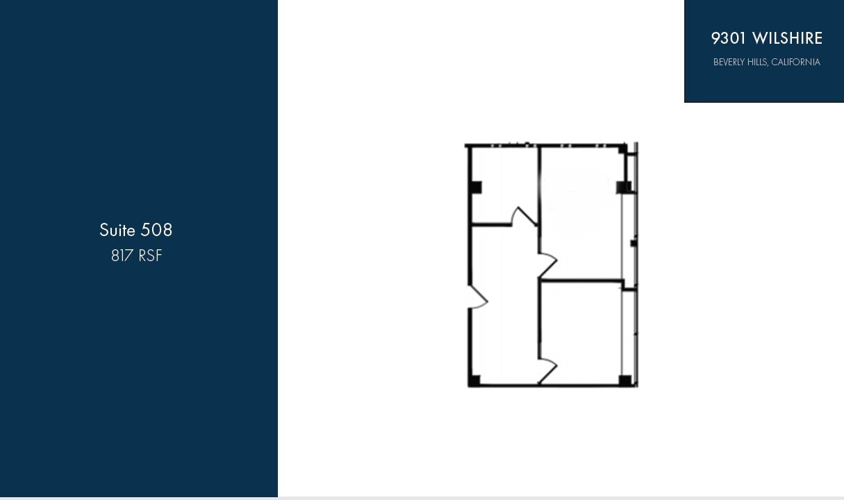 9301 Wilshire Blvd, Beverly Hills, CA à louer Plan d’étage– Image 1 sur 1