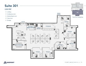 110 29th Ave N, Nashville, TN à louer Plan d’étage– Image 1 sur 1