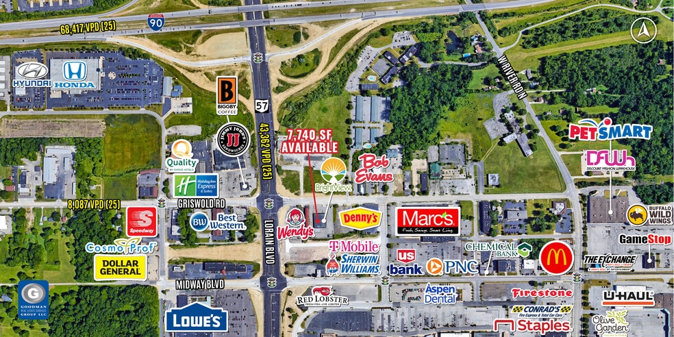 542 Griswold Rd, Elyria, OH à louer - Aérien – Image 2 sur 9