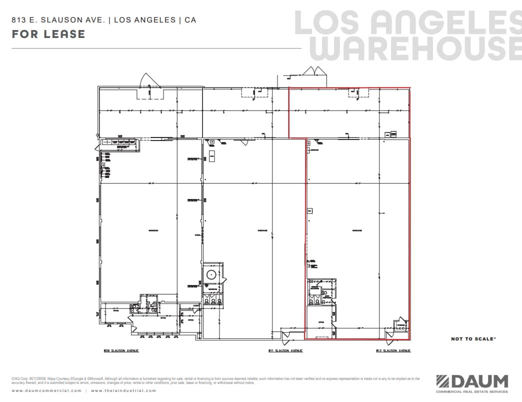 809-813 E Slauson Ave, Los Angeles, CA à louer Plan d’étage– Image 1 sur 1