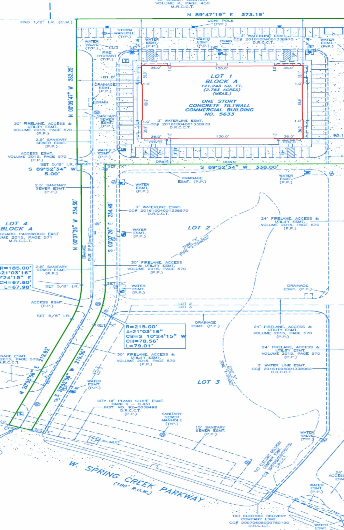 5625-5633 W Spring Creek Pky, Plano, TX à louer Plan cadastral– Image 1 sur 2