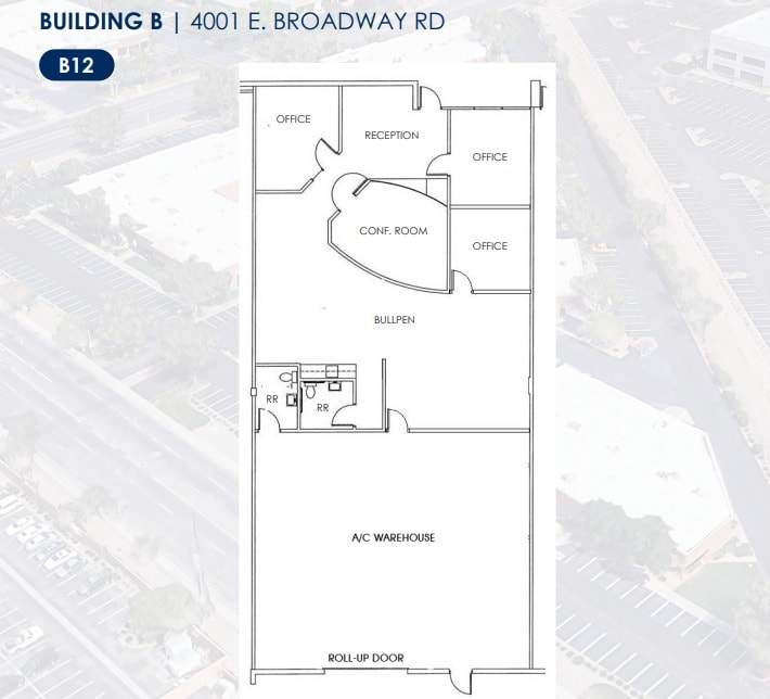 4013 E Broadway Rd, Phoenix, AZ à louer Plan d’étage– Image 1 sur 1
