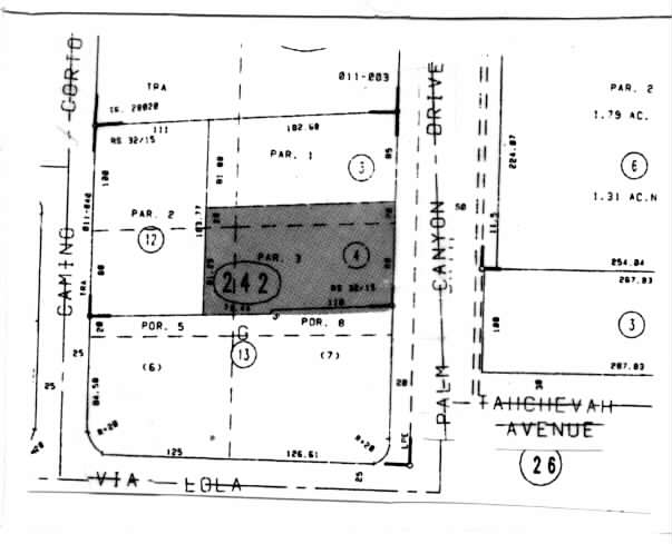 1109-1117 N Palm Canyon Dr, Palm Springs, CA à louer - Plan cadastral – Image 3 sur 4