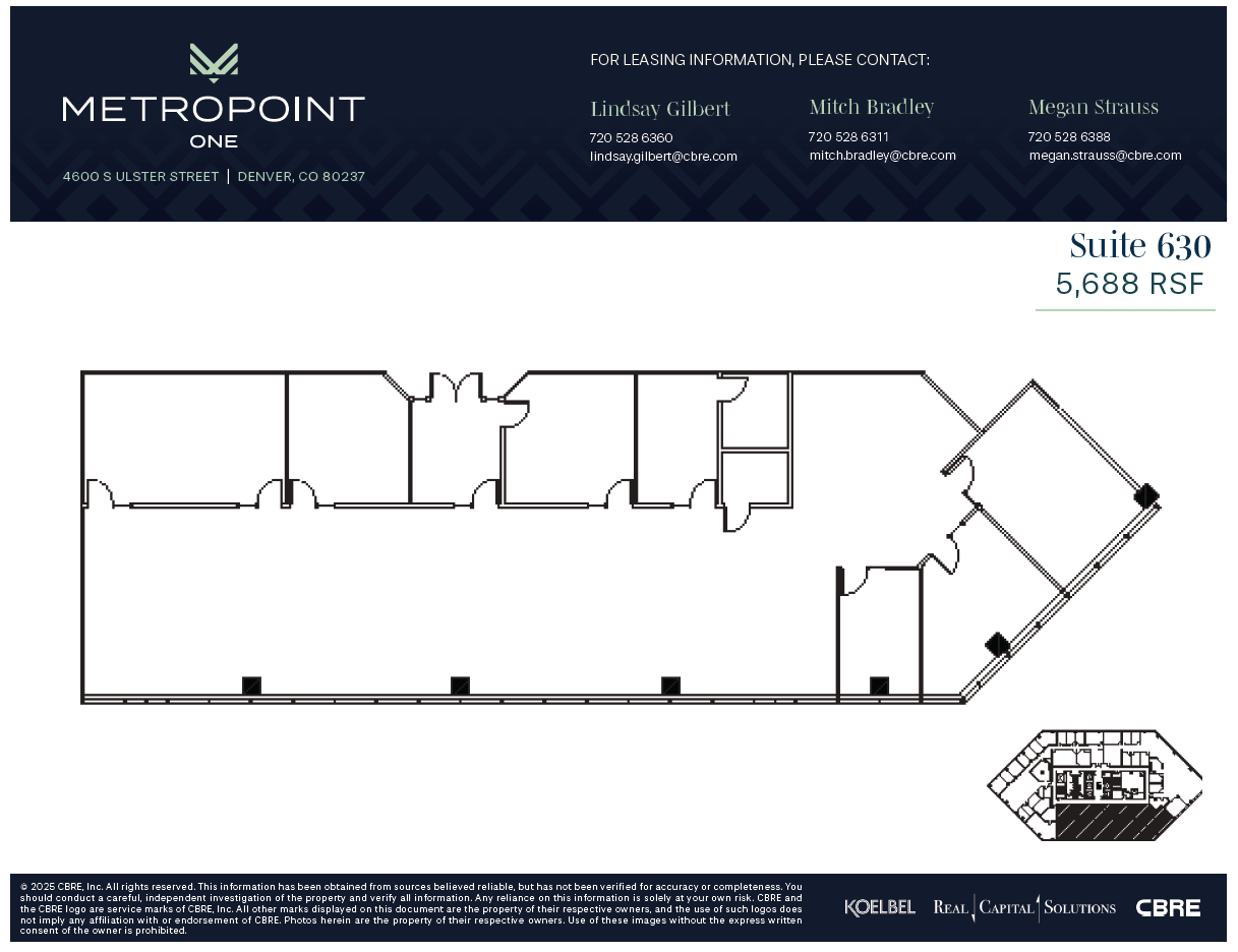 4600 S Ulster St, Denver, CO à louer Plan d’étage– Image 1 sur 1