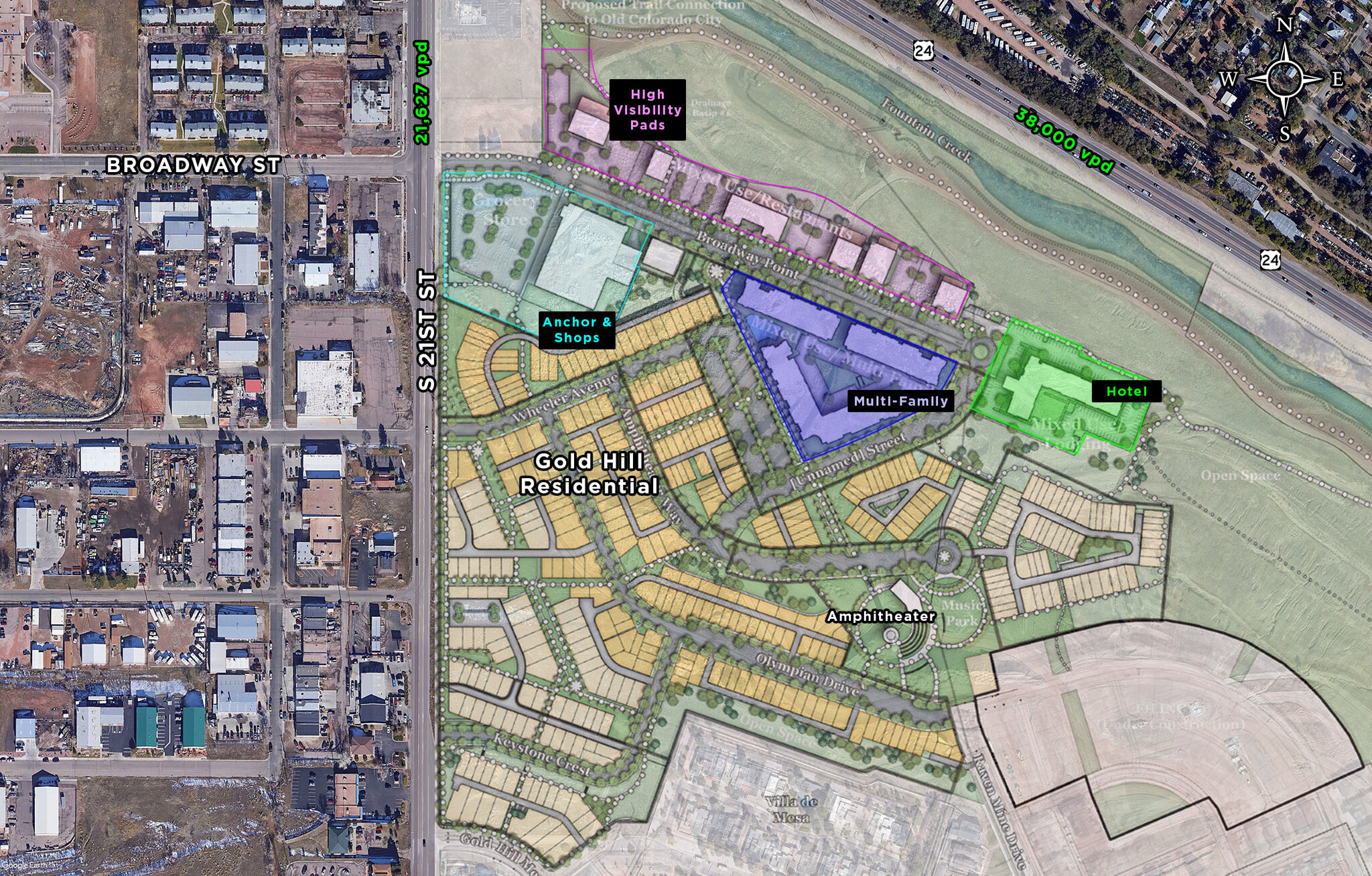 SEC of Highway 24 & 21st St, Colorado Springs, CO à louer Plan de site– Image 1 sur 2