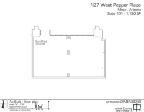 127 W Pepper Pl, Mesa, AZ à louer Plan d’étage– Image 1 sur 2