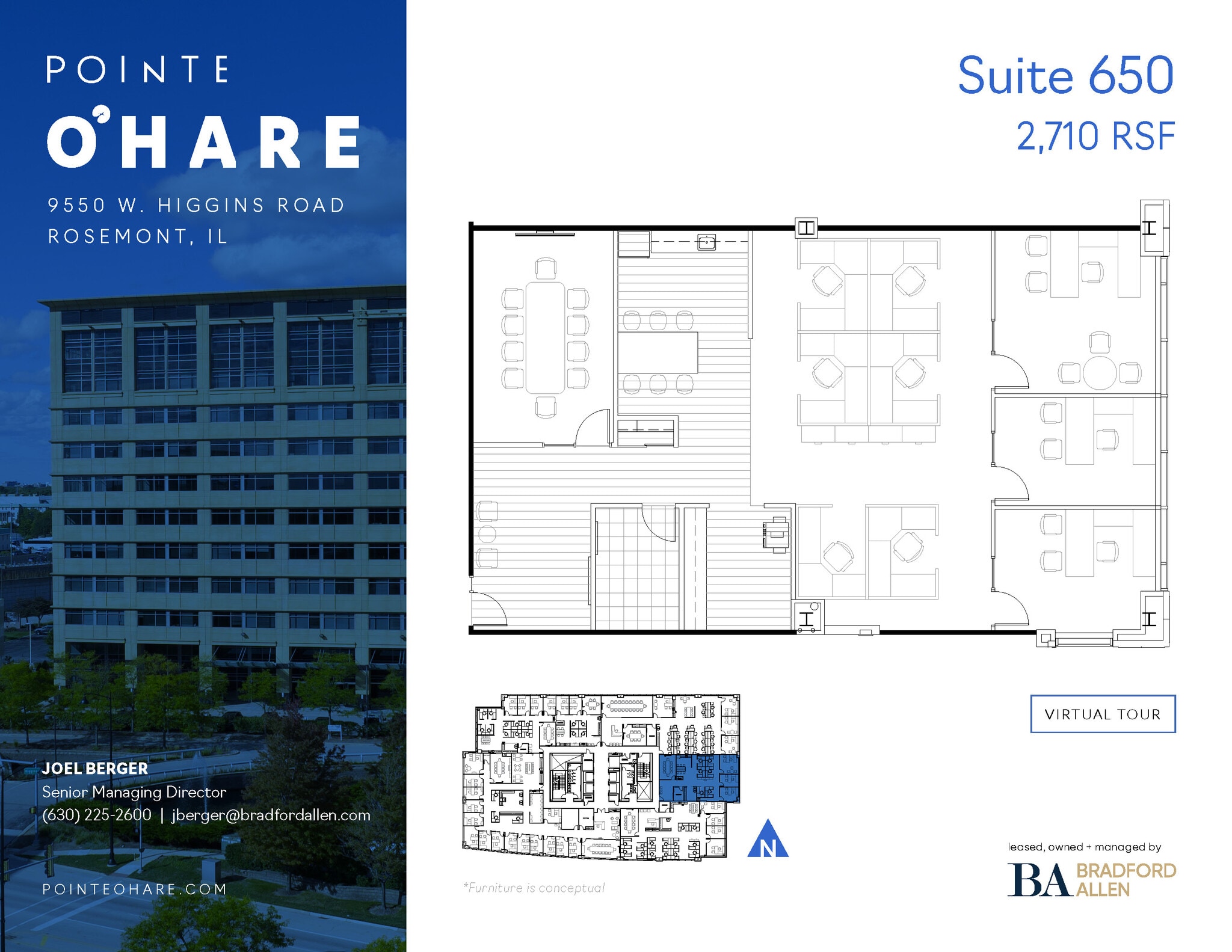 9550 W Higgins Rd, Rosemont, IL à louer Plan d’étage– Image 1 sur 1
