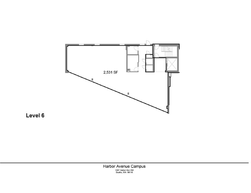 1307 Harbor Ave SW, Seattle, WA à louer Plan d’étage– Image 1 sur 1