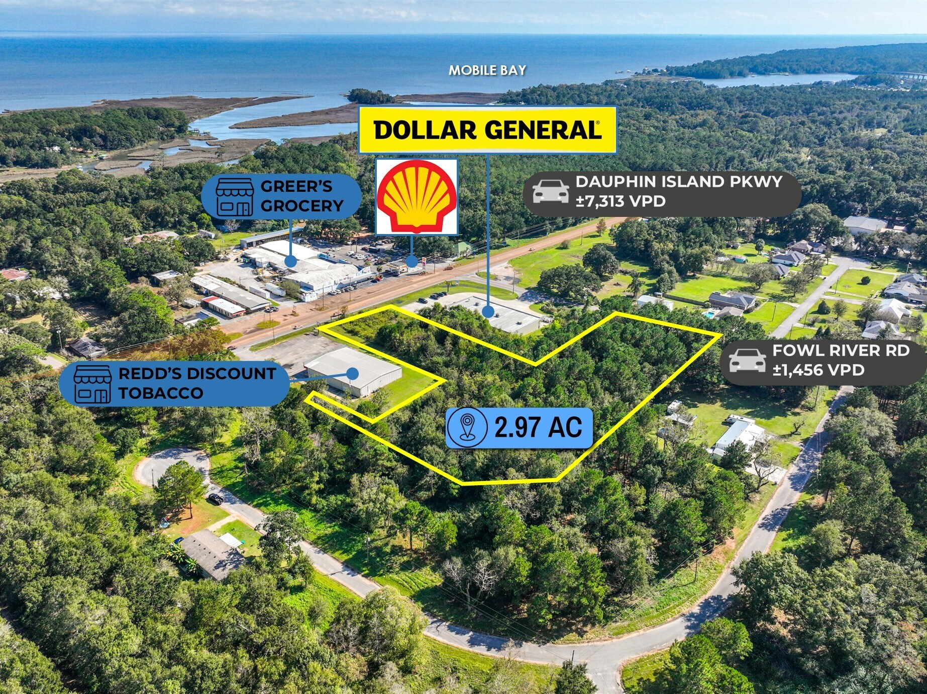 adj. to 3280 Fowl River Road, Theodore, AL à vendre Photo de l’immeuble– Image 1 sur 15