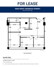 1030 W Georgia St, Vancouver, BC à louer Plan d’étage– Image 1 sur 1