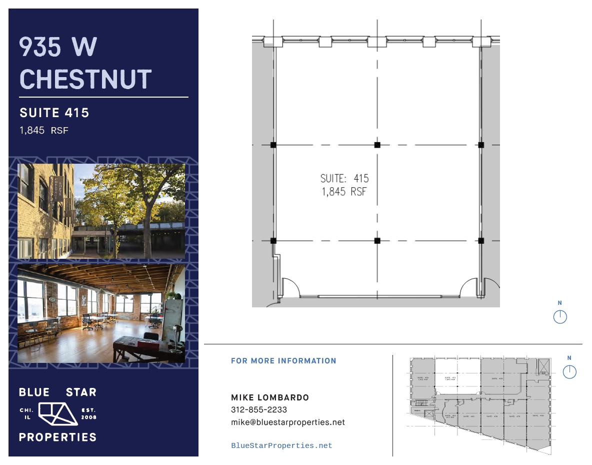 935 W Chestnut St, Chicago, IL à louer Plan d’étage– Image 1 sur 1