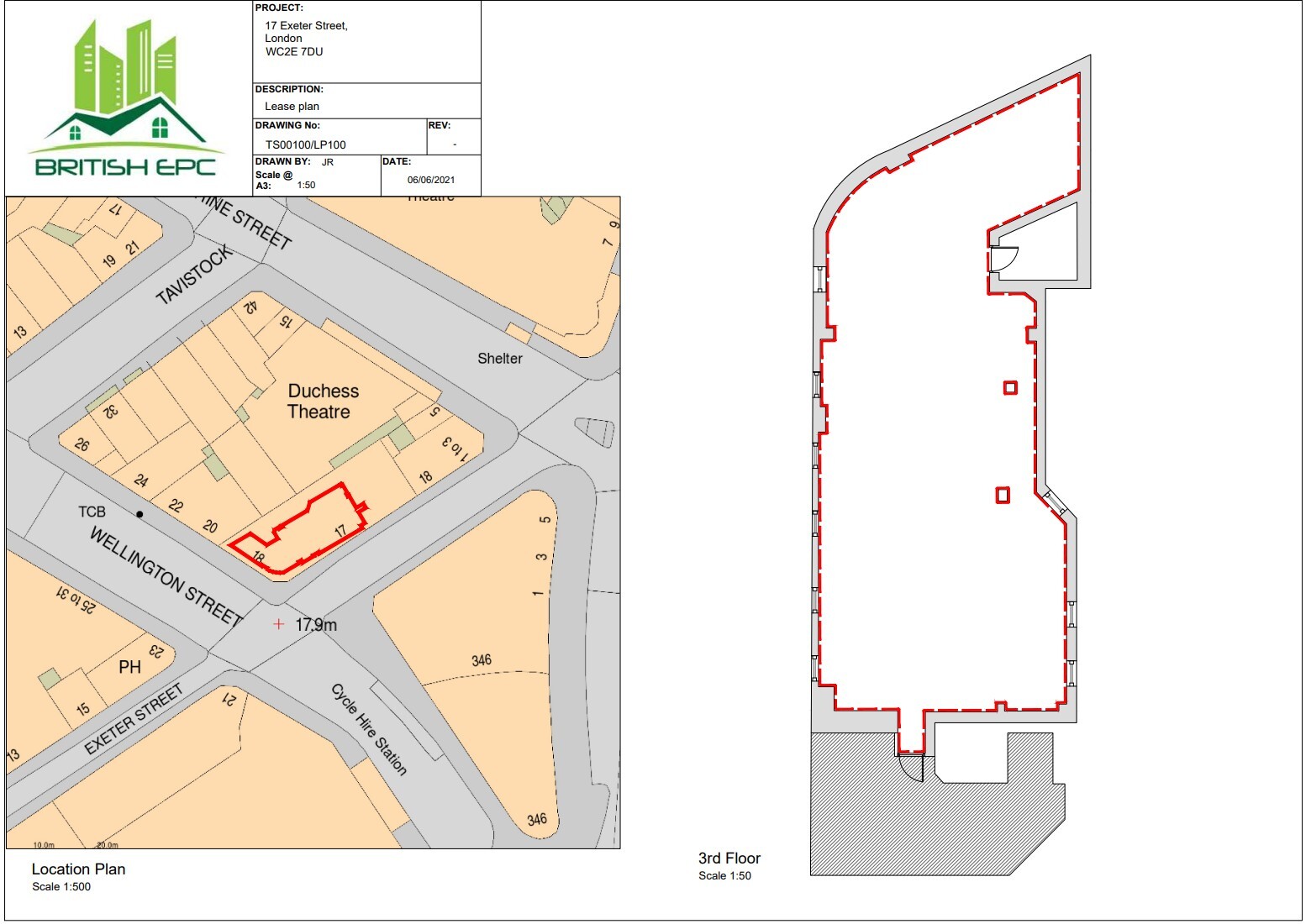 17 Exeter St, Londres à louer Plan d’étage– Image 1 sur 1