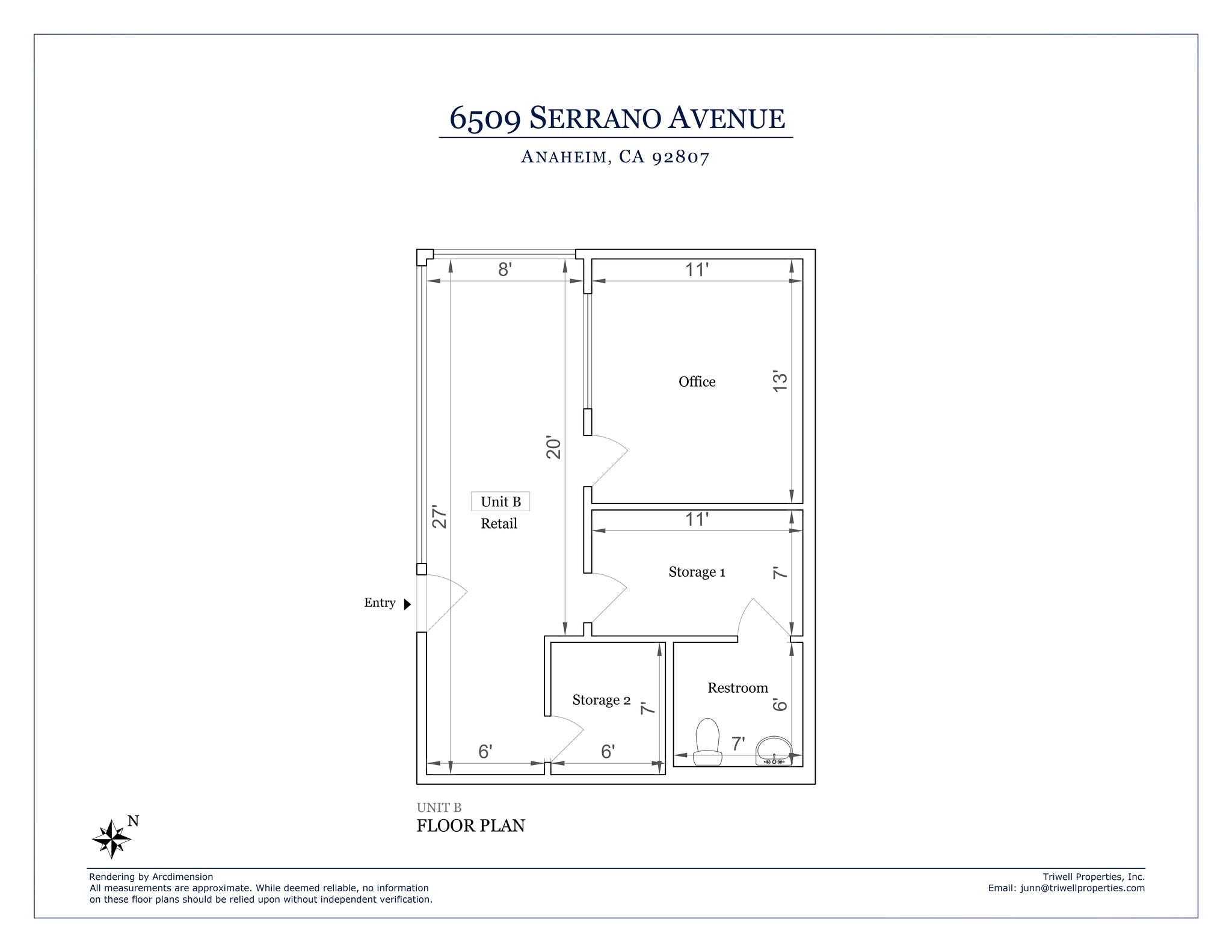 6509 E Serrano Ave, Anaheim, CA à louer Plan de site– Image 1 sur 1