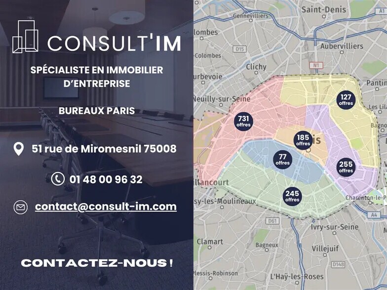 Bureau dans Paris à louer - Photo de l’immeuble – Image 1 sur 3