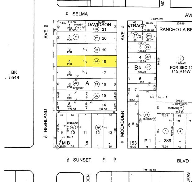 1536 N Highland Ave, Los Angeles, CA à vendre - Plan cadastral – Image 2 sur 2