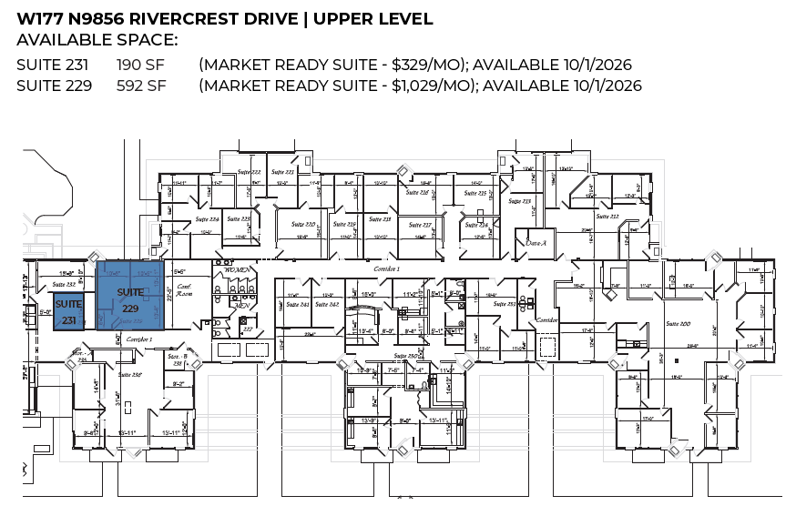 W177N9856-W178 N9912 Rivercrest Dr, Germantown, WI à louer Plan d’étage– Image 1 sur 1