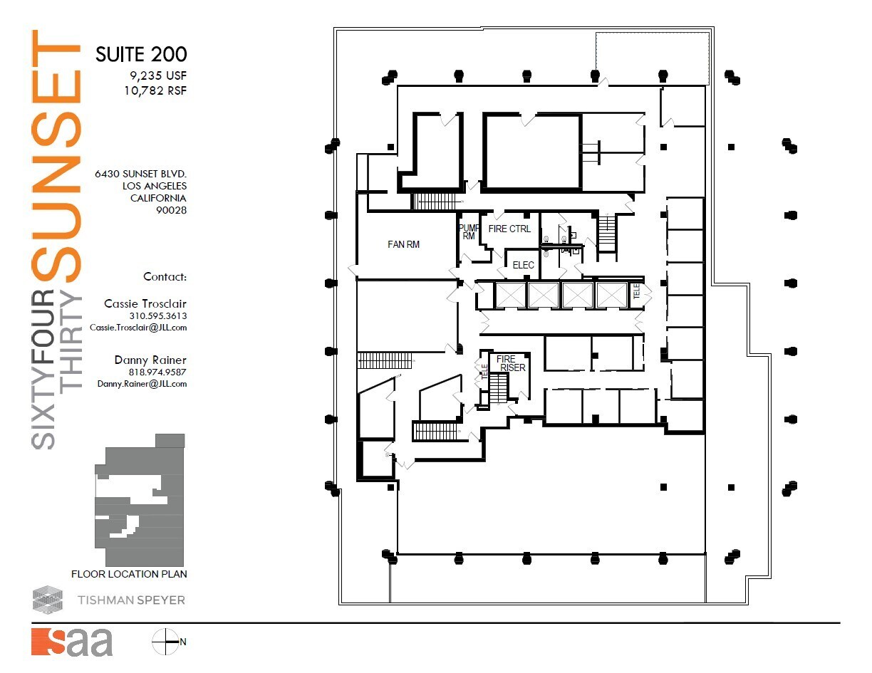 6430 W Sunset Blvd, Los Angeles, CA à louer Plan d’étage– Image 1 sur 1