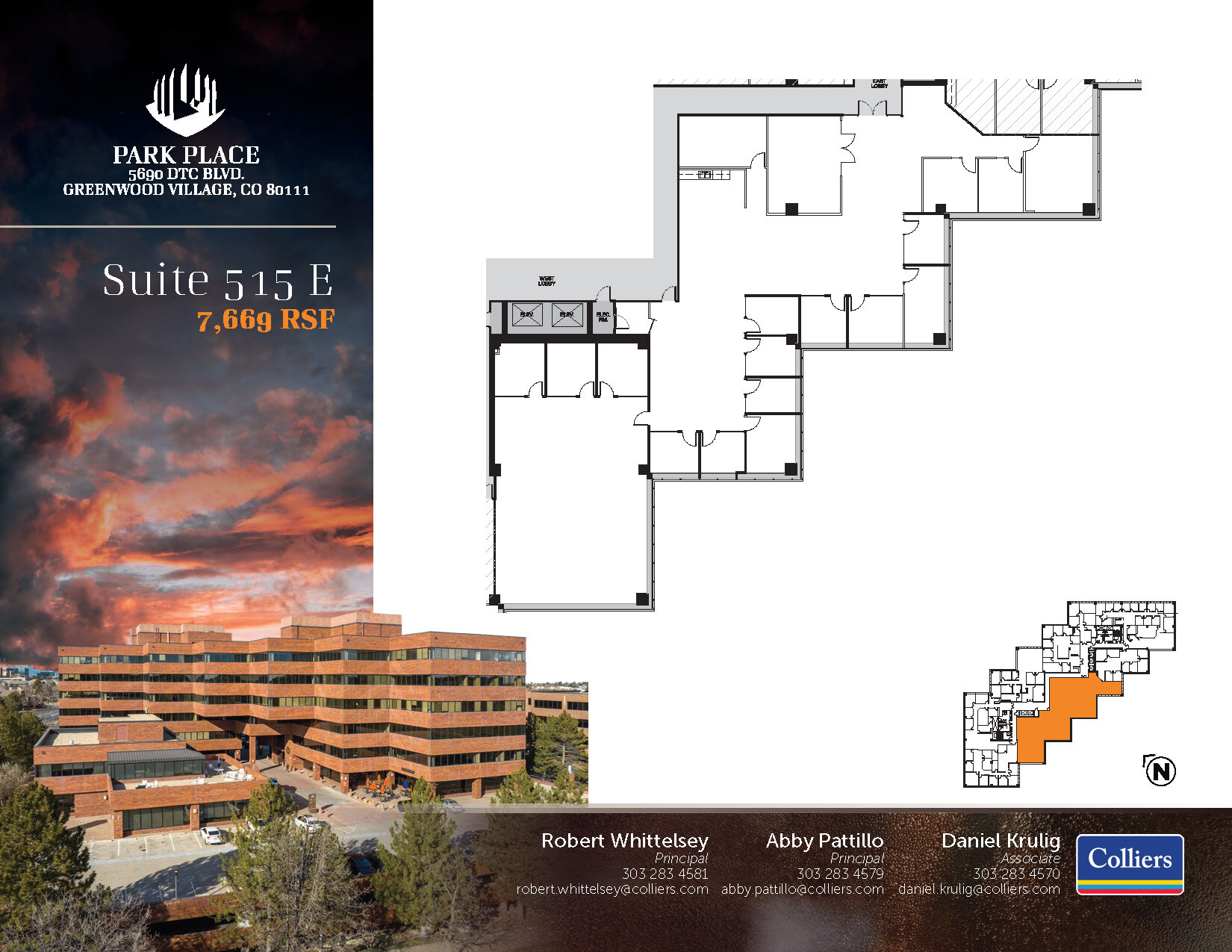 5690 DTC Blvd, Greenwood Village, CO à louer Plan d’étage– Image 1 sur 1