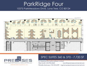 10375 Park Meadows Dr, Lone Tree, CO à louer Plan d’étage– Image 2 sur 2
