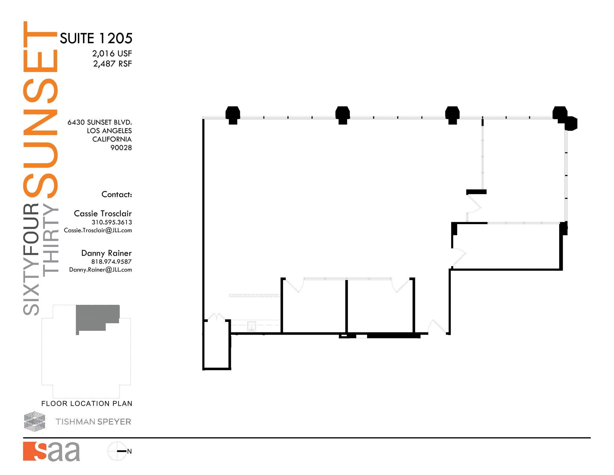 6430 W Sunset Blvd, Los Angeles, CA à louer Plan de site– Image 1 sur 1